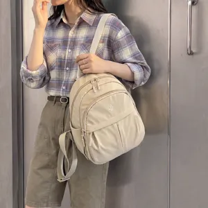 Lightweight nylon small backpack for women casual daypack stylish commuter school bag