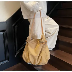 Casual nylon shoulder bag for women daily commute minimalist tote bag large capacity