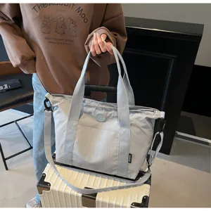 Grote effen casual schoudertas shopper tas voor dames dagelijks pendelen reizen.