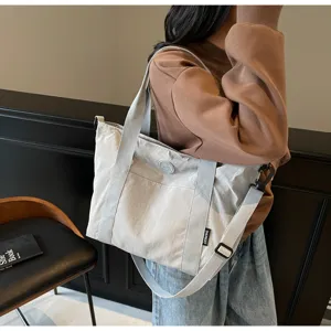 Casual minimalisten grote capaciteit tote bag voor dames retro schoudertas chic
