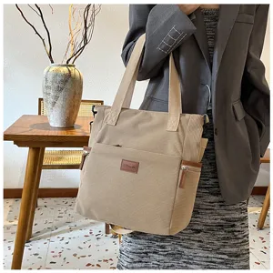 Corduroy tote bag for women large capacity casual shoulder bag daily handbag chic