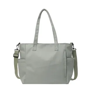 Waterproof nylon tote bag, large capacity casual shoulder bag for women daily use main view.