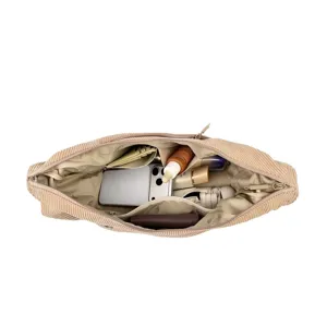 Casual corduroy schoudertas voor dames, grote capaciteit dumpling crossbody tas dagelijks.