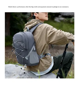 Men's outdoor sports casual backpack, lightweight large capacity hiking mountaineering daypack