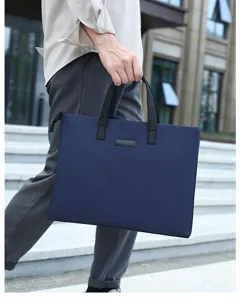 Men's business briefcase 14 inch laptop bag waterproof oxford cloth minimalist office handbag