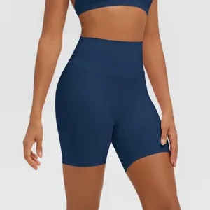 Pantaloncini yoga donna vita alta traspiranti controllo pancia fitness sportivi corti
