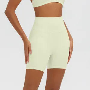 Shorts da yoga a vita alta per donna, abbigliamento sportivo fitness traspirante.