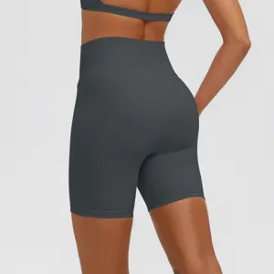 Pantaloncini yoga vita alta donna senza cuciture,shorts sportivi fitness push-up.