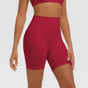 Pantaloncini da yoga vita alta fitness donna traspirante sport shorts allenamento