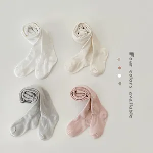 Simpatici collant in cotone per bambini primavera estate traspiranti cavi leggings bebe
