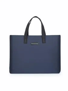 Men business tote briefcase minimalist large capacity 14 inch waterproof oxford laptop bag main