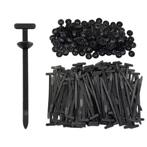 Zwarte nylon kabelbinder set, autospatbord bevestigingsclips voor universele onderdelen.