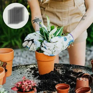 Detail view of flower pot drainage mesh pad in use, breathable and leak-proof design.