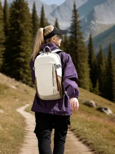 Outdoor travel backpack, large capacity casual daypack for hiking, stylish and durable bag.