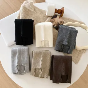 Japanese style JK knit leg warmers autumn winter warm Y2K slouch socks for women daily wear