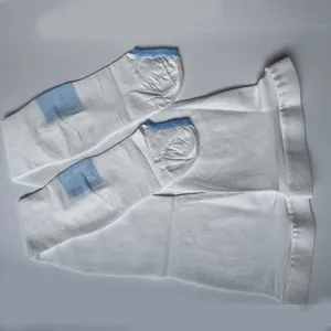 White compression anti-embolism stockings detail view, elastic medical nursing socks.