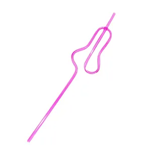 Roze creatieve feest-rietje, herbruikbare PET drinkrietje voor bruiloftsfeesten en evenementen.