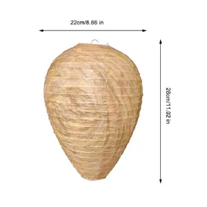 Outdoor simulated wasp nest lantern hanging paper hornet decoy for garden yard decoration 22x28cm
