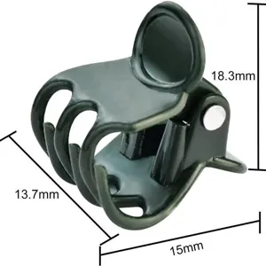 Petite pince verte pour plantes de jardin et serre, outil de support en plastique durable.