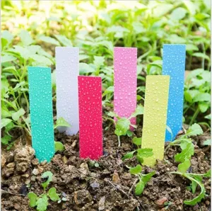 Colorful garden plant labels markers 10x2cm seedling pots markers waterproof plastic tags