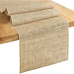 Stijlvolle rustieke jute tafelloper voor minimalistische woondecoratie bruiloft kerstfeest