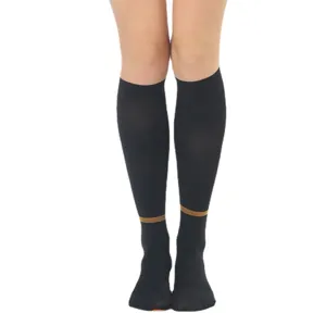 Calze a compressione elastiche al ginocchio per supporto, calzini neri antiembolia di supporto.