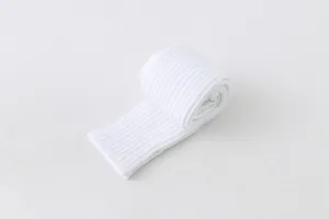 White ribbed knit leg warmers cozy thermal slouch socks winter boot cuffs warm accessories