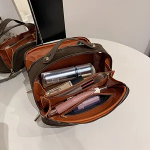 Große Kapazität Mehrfache Fächer Kosmetiktasche Tragbare Make-up Organizer Tasche Damen.