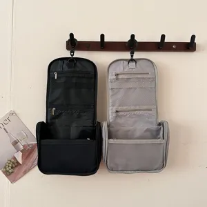 Hanging travel toiletry bag large capacity cosmetic makeup organizer for women and men