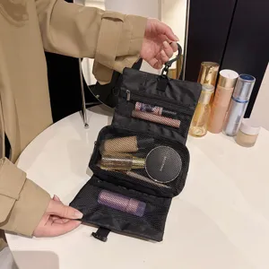 Borsa da toiletta appendibile portatile organizer cosmetico da viaggio pieghevole