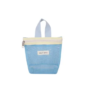 Netz Kosmetiktasche in bonbonfarben tragbare Make-up Aufbewahrung Tasche Kulturbeutel