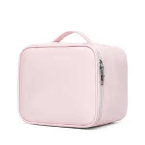 Large Capacity PU Leather Cosmetic Bag Waterproof Portable Travel Toiletry Bag Makeup Pouch Storage Bag For Women
