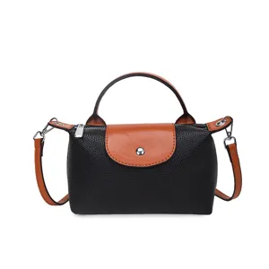 Women leather dumpling bag stylish crossbody handbag autumn winter versatile top handle