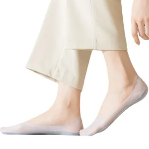 Women invisible boat socks, thin non-slip cotton bottom low-cut solid color socks