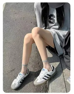 Transparente Seidensocken für Damen, dünne atmungsaktive Sommersocken mit süßem Sternmuster.