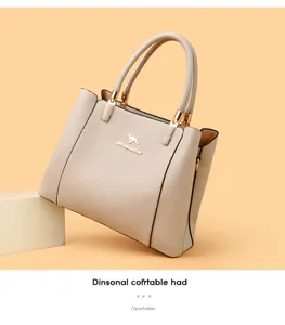 Elegante dames handtas van PU leer schoudertas met gouden hardware en mooie stijl.