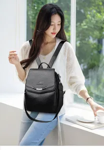 Damen Vintage weiches Leder Rucksack stilvolle Freizeit Reise Tagesrucksack Schultasche