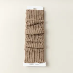 Autumn winter ribbed knit leg warmers, cozy long boot socks for women and girls daily wear.