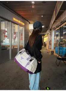 Large capacity travel duffle bag stylish gym sports luggage bag for men and women outdoor use