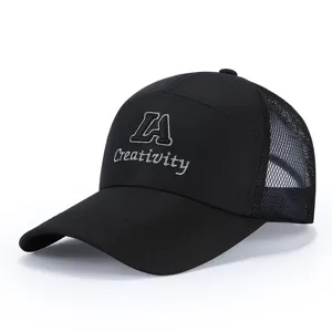 Berretto da baseball in rete traspirante da uomo protezione solare ricamo cappello
