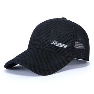 Cappello da baseball in rete traspirante uomo estate protezione solare con tesa allungata.