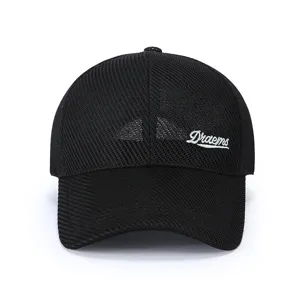 Berretto da baseball in rete traspirante da uomo protezione solare nero estivo casual