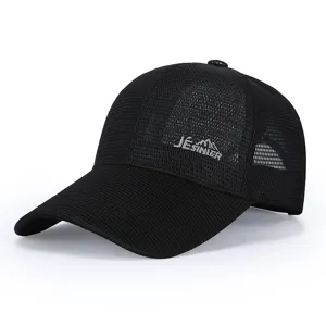 Breathable mesh baseball cap for summer outdoor sun protection and casual wear detail view