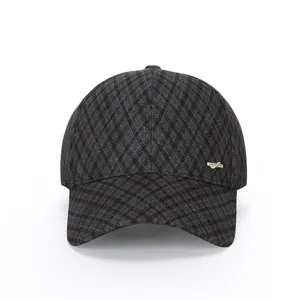 Women plaid warm baseball cap autumn winter fashion casual outdoor dad hat stylish new