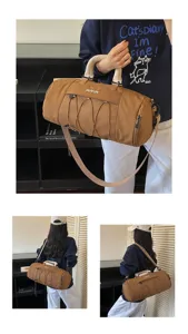 Large capacity dry wet separation gym bag short trip travel duffel bag fitness yoga messenger bag