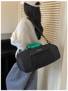 Large capacity sports fitness duffel bag for travel, gym, and yoga with wet dry separation.