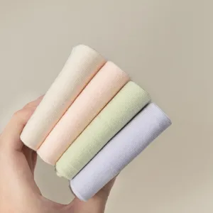 Soft combed cotton ribbed mid-calf socks detail, lightweight pastel multi-color pack.