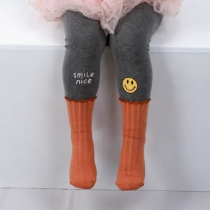 Kinderen legging sokken set katoen ademend schattige baby kousen met volants stijl