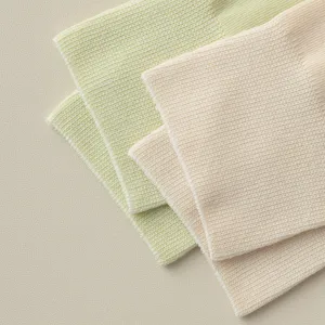 Comfortable breathable cotton mid-tube women socks, soft spring summer plain knit daily wear.