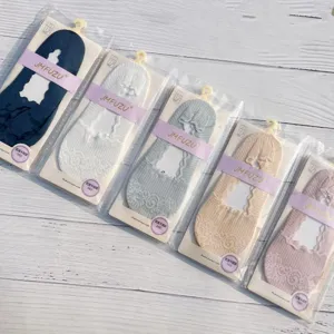 Chaussettes invisibles en dentelle pour femmes respirantes silicone antidérapantes 5 paires